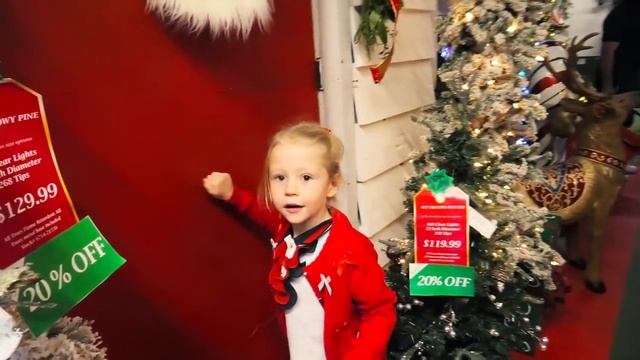 Настя Покупает елку и игрушки на новый год смотреть онлайн