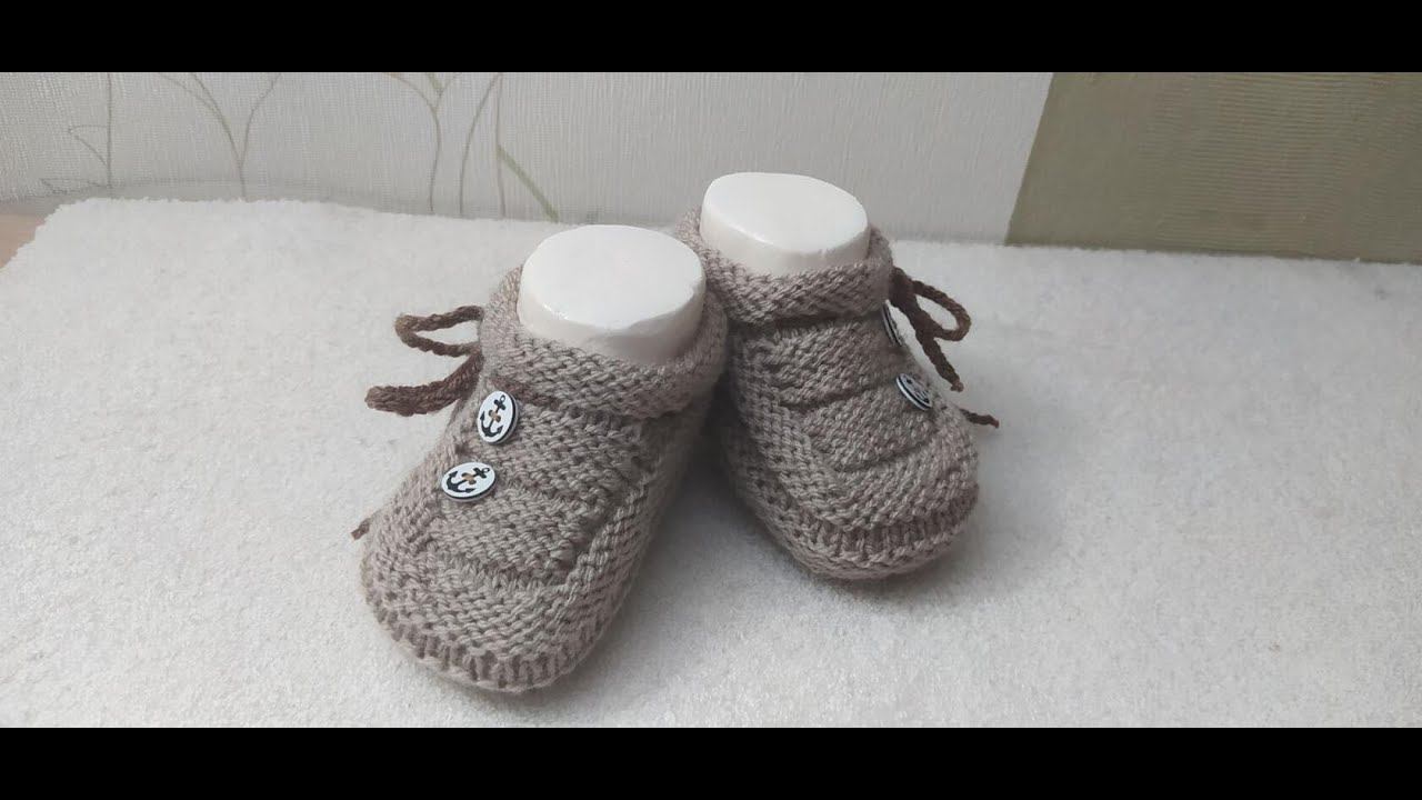 Тапочки "Гармошка" для самых маленьких. Очень подробный показ. Schühchen für die Kleinen смотреть онлайн