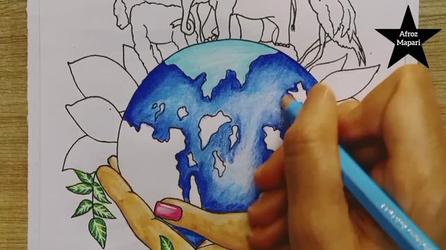 Ozone Day Poster Drawing| Environment Day Drawing| Earth day Drawing| Van Mahotsav Drawing| смотреть онлайн