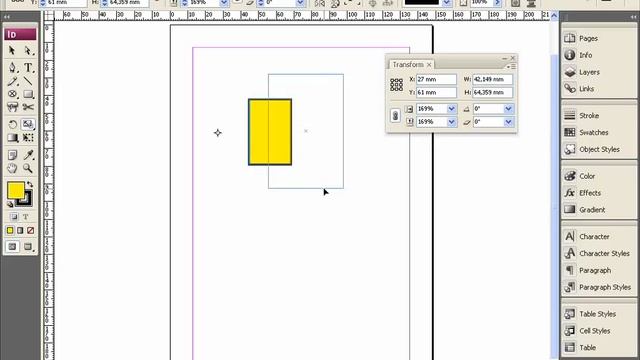 Трансформация объектов в Adobe InDesign смотреть онлайн