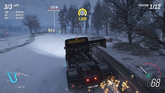Forza Horizon 4 Winter Seasonal Championship With 2015 Mercedes Benz Racing Truck смотреть онлайн