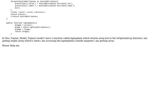 Magento: toOptionArray getting empty array смотреть онлайн