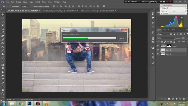Photoshop Tutorial | Photo Manipulation Change Background & Blending TG смотреть онлайн