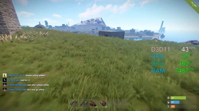 AMD Radeon RX 560 -- Intel Core i3-8100 -- Rust FPS Test смотреть онлайн