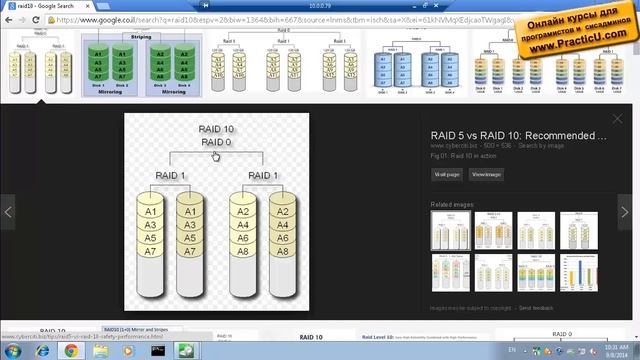 Производительность дисков, сравнение RAID 5 c RAID 10 смотреть онлайн