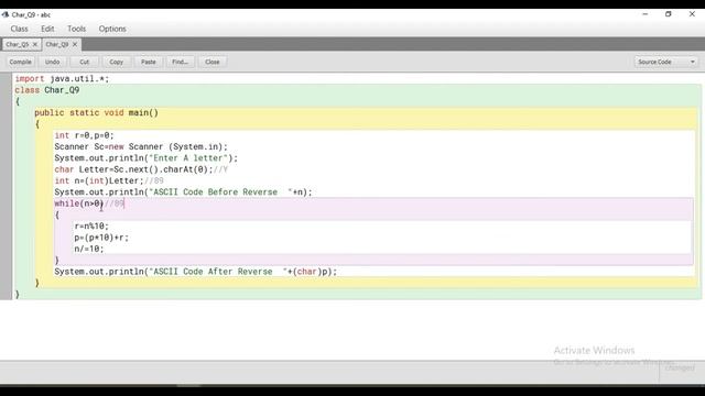#9 Library Classes:Input a char Find its ASCII code Reverse ASCII & Display the Equivalent Characte смотреть онлайн