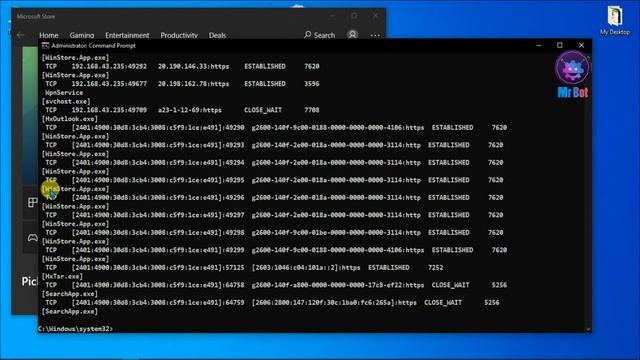 How to use "netstat" command in windows 10 | How to use netstat to find hackers | Command Prompt смотреть онлайн