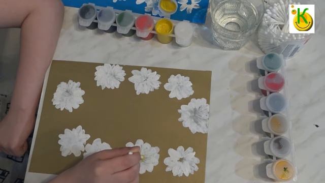 КАК НАРИСОВАТЬ РОМАШКИ /ТЕХНИКА ПРИМАКИВАНИЕ смотреть онлайн