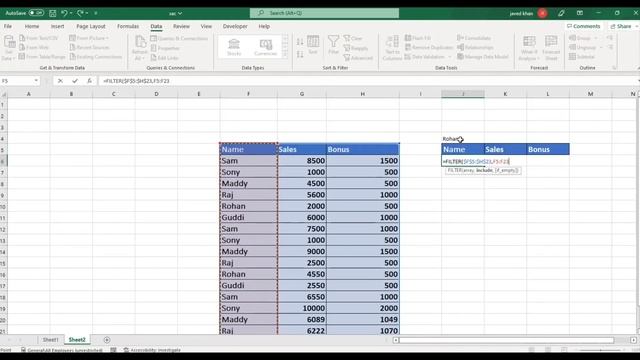 Use Filter Function in Microsoft Excel смотреть онлайн