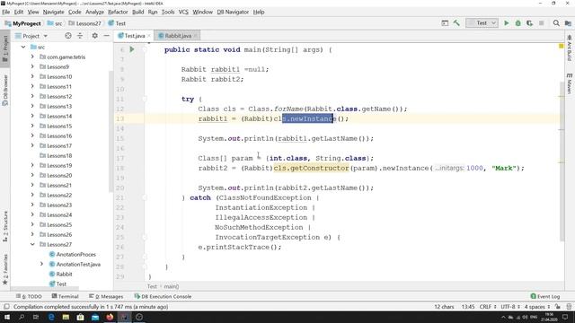 Java - урок 27.3 (Reflection API. Создание объектов. Часть 2) смотреть онлайн