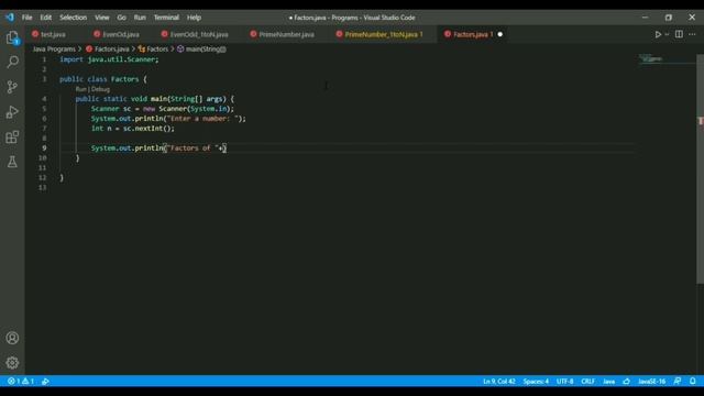 Easy way to print all Factors of a number in JAVA #FactorsOfANumber #JAVA смотреть онлайн