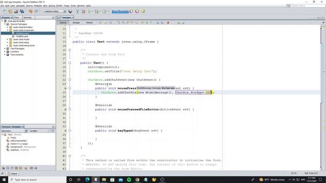 Java Swing Chat Messenger UI Design смотреть онлайн