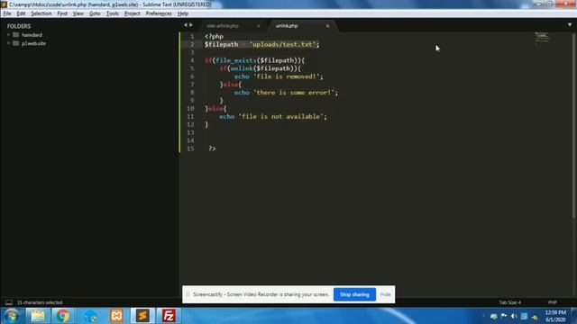 PHP unlink | Delete file/folder смотреть онлайн