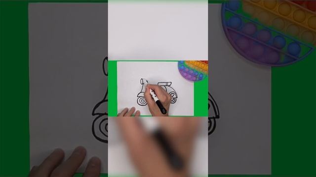 Scooter Chizish Qanday | How To Draw A Scooter | Как Нарисовать Скутер #TikTok #Shorts