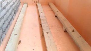 Утепление лоджии плитами пеноплекс . Установка лаг для пола.