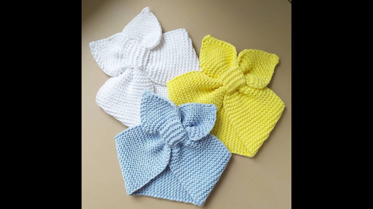 Повязка на голову Солоха спицами смотреть онлайн