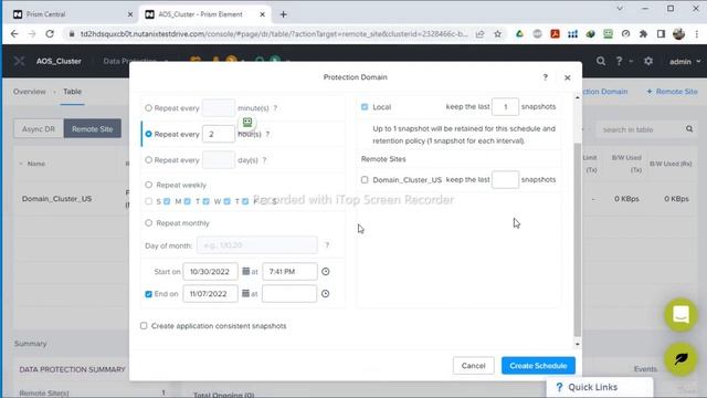 Nutanix Data Protection | Add Protection Domain смотреть онлайн