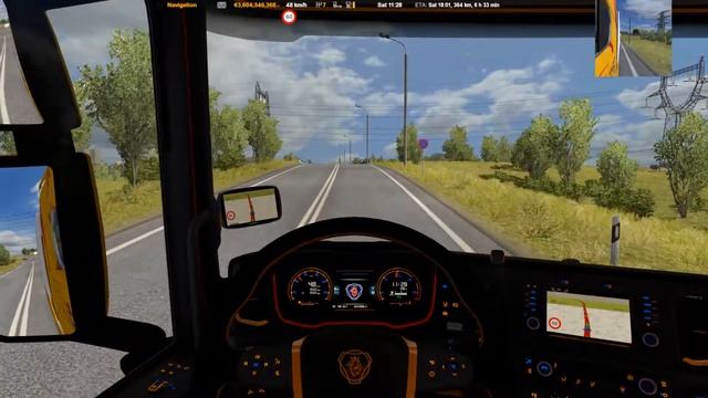 ETS2 1.35 Rus Map 1.9.0 [RU] Volgograd - Engels | Gray road turned yellow :) смотреть онлайн