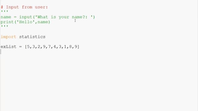 Python Programming Tutorial for Beginners - Section 6: Input and Statistics смотреть онлайн