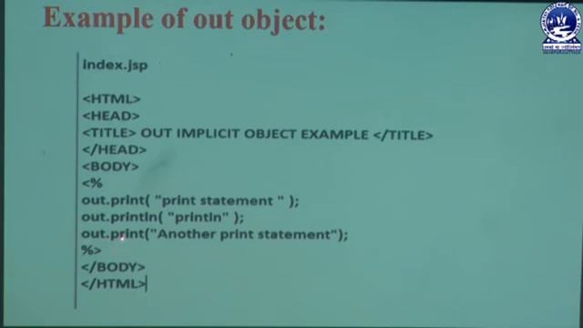 JAVA : IMPLICIT OBJECTS IN JSP смотреть онлайн