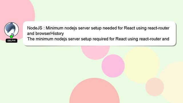 NodeJS : Minimum nodejs server setup needed for React using react-router and browserHistory смотреть онлайн