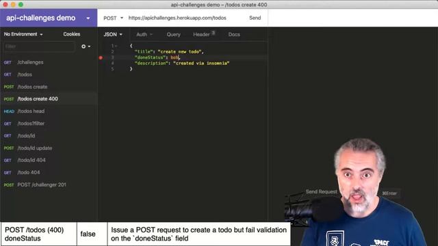 API Challenges - How To Solve - POST todos 400 in Insomnia смотреть онлайн