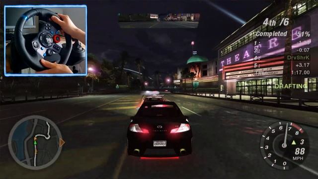 NFS UNDERGROUND 2 | 4K 2021 | LOGITECH G29 | INFINITI G35 смотреть онлайн
