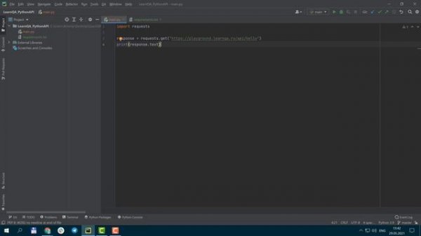 Пример GET запроса / Python и библиотека requests