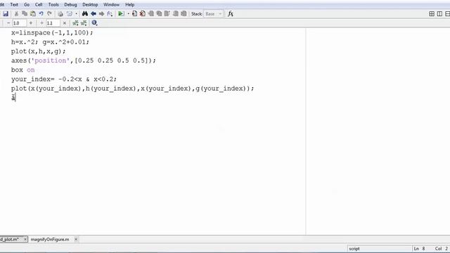 Zoomed plot in same figure (magnify on figure) MATLAB: Lecture-3(a) смотреть онлайн