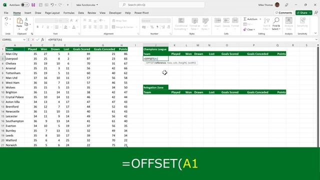 Use the OFFSET Function to Retrieve Top or Bottom N Rows from an Excel List смотреть онлайн