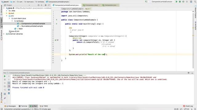 Java 8 - Lab : Implement Comparator using Lambda смотреть онлайн