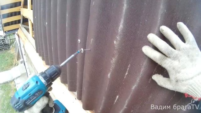 МАСТЕРСКАЯ ИЗ ОПИЛКОБЕТОНА Ч.7.ФРОНТОН ИЗ ОНДУЛИНА. смотреть онлайн