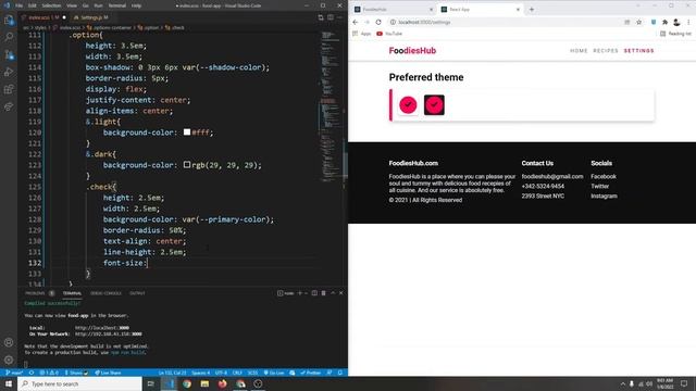 React JS Recipe APP Project Tutorial | 14 Settings Page Design смотреть онлайн