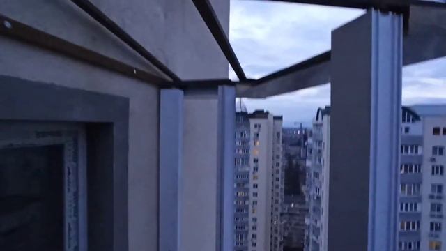 Балкон своими руками,продолжение, делаю каркас крыши! смотреть онлайн