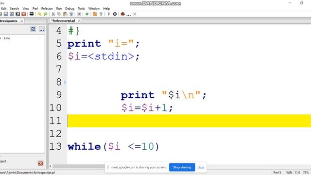 While do while until for each loop in padre perl смотреть онлайн