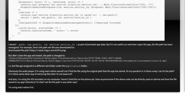 How to download and retrieve local files on iOS with react native and react-native-fetch-blob? смотреть онлайн