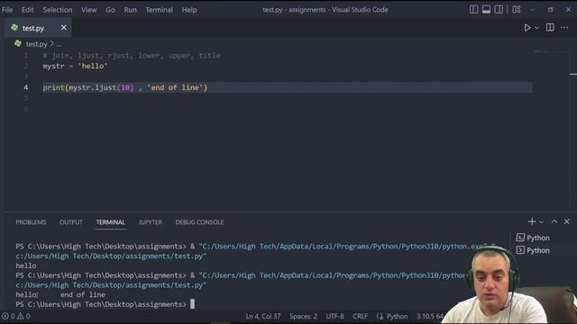 [Arabic] Python join, ljust, rjust, lower, upper, title String Methods смотреть онлайн