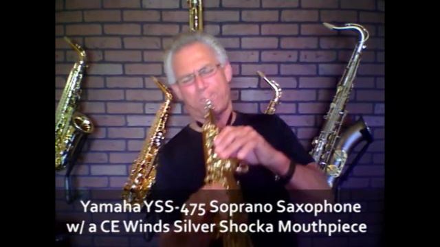 SAXMALL.COM Yamaha Japan YSS-475 Soprano Saxophone Sax Played W/ CE Winds Silver Shocka Mouthpiece