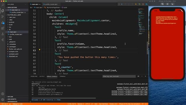 NULL Safety in Flutter | Dart fundamental tutorial смотреть онлайн