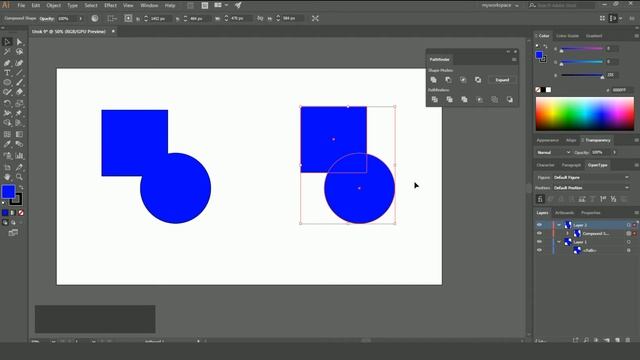 Pathfinder Обработка контуров в Adobe Illustrator смотреть онлайн