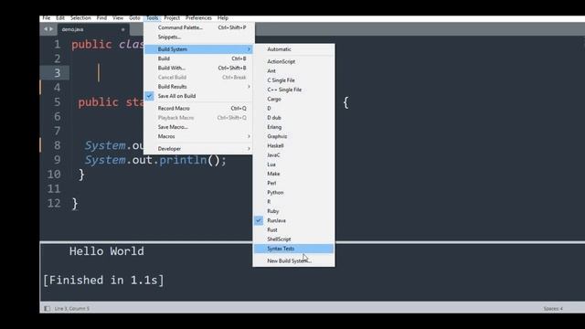 How to Compile and Run Java Program in Sublime смотреть онлайн
