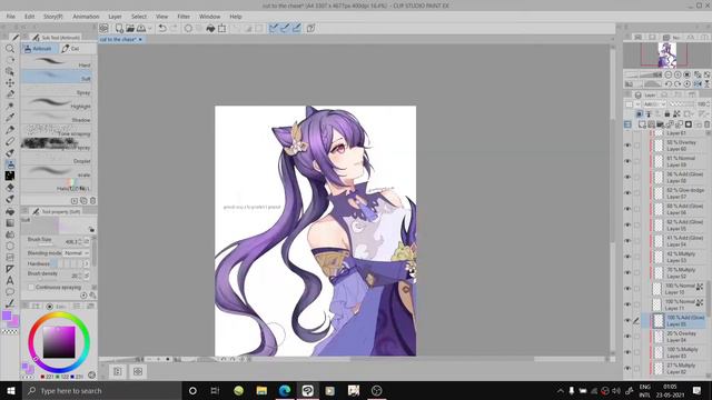 Keqing | Genshin Impact speedpaint смотреть онлайн
