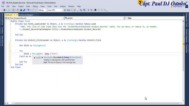 How to Create and Print Student Records in Visual Basic.Net. смотреть онлайн