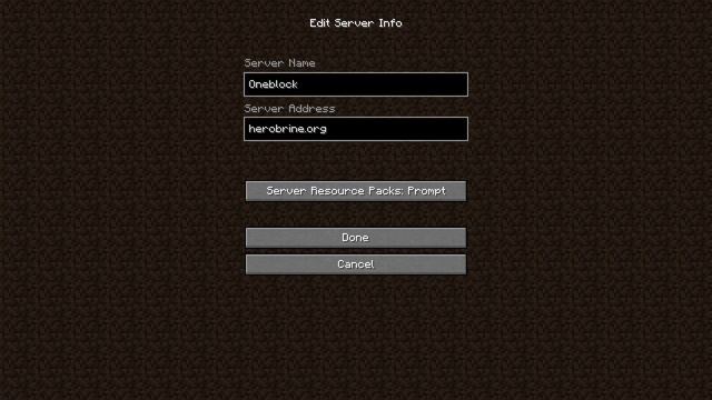 Minecraft OneBlock Server IP Address