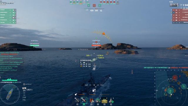 Petropavlovsk : Never show your broadside || World of Warships смотреть онлайн