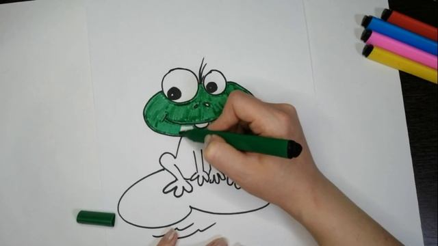 Рисуем лягушку смотреть онлайн
