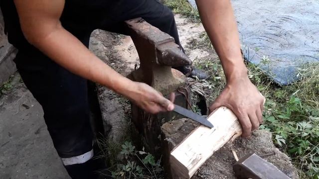 Проверка на прочность кованого клинка из стали Х12МФ смотреть онлайн