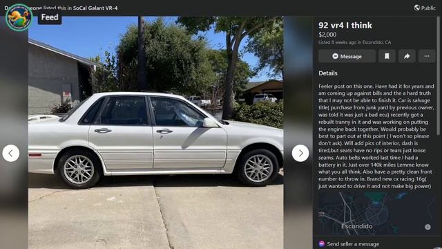 MITSUBISHI GALANT VR-4: The 4G63 Monster Evo Precursor смотреть онлайн