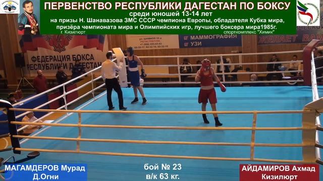 Первенство Республики Дагестан по боксу среди юношей 13-14 лет на призы ЗМС СССР Н. Шанавазова смотреть онлайн