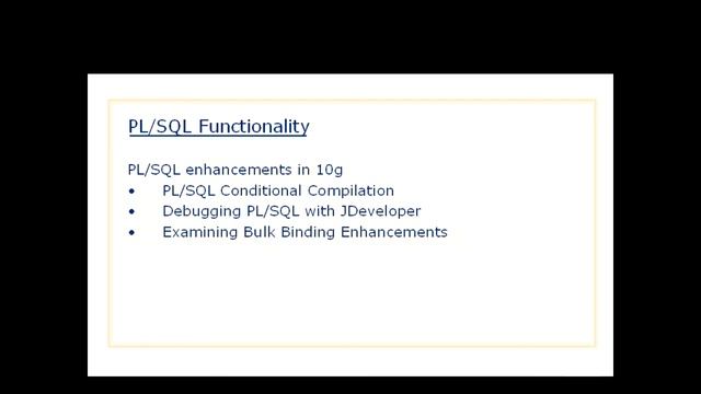 Oracle 10g Course - 11. Application Development смотреть онлайн